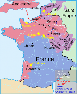France during the 100 Years War at the time of Joan of Arc