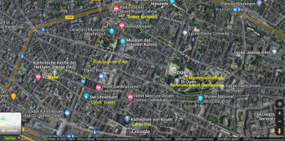 Jeanne's path through Rouen