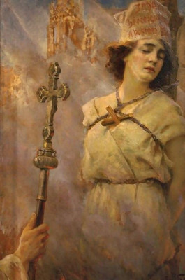 Jeanne at the stake - painting