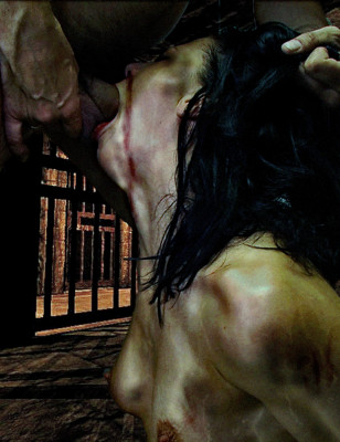 Things get specially tough after the prisoner is returned to her cell. Aliz from Bound Gang Bangs, a little obsession of mine.