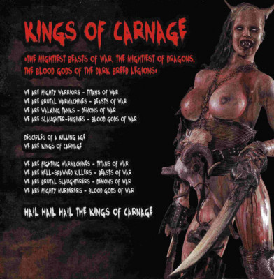 Debauchery 'Kings Of Carnage' (2014) CD Mazzar Records - MZR CD 557 Russia (German band) lyrics-d.jpg