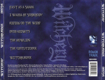 Witchery 'Witchburner' (1999) EP Necropolis Records NR0343 USA back.jpg